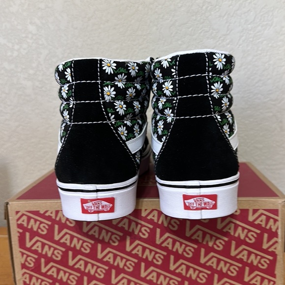 Vans Sk8 hi Comfycush scribble Flower daisy black men’s size 12 - Picture 6 of 10